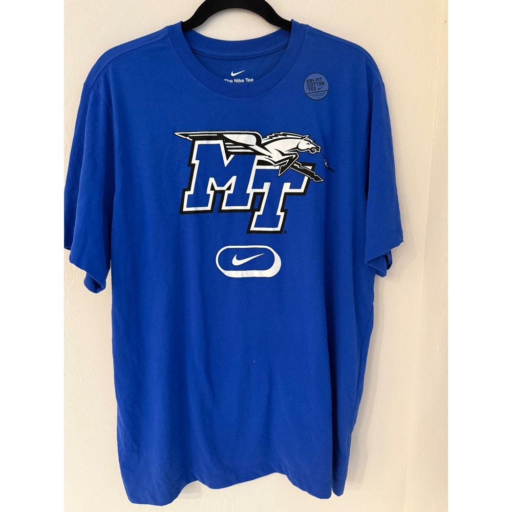 Middle Tenn State University Blue Raiders Men's Nike Dri Fit- T-shirt -L-NWOT